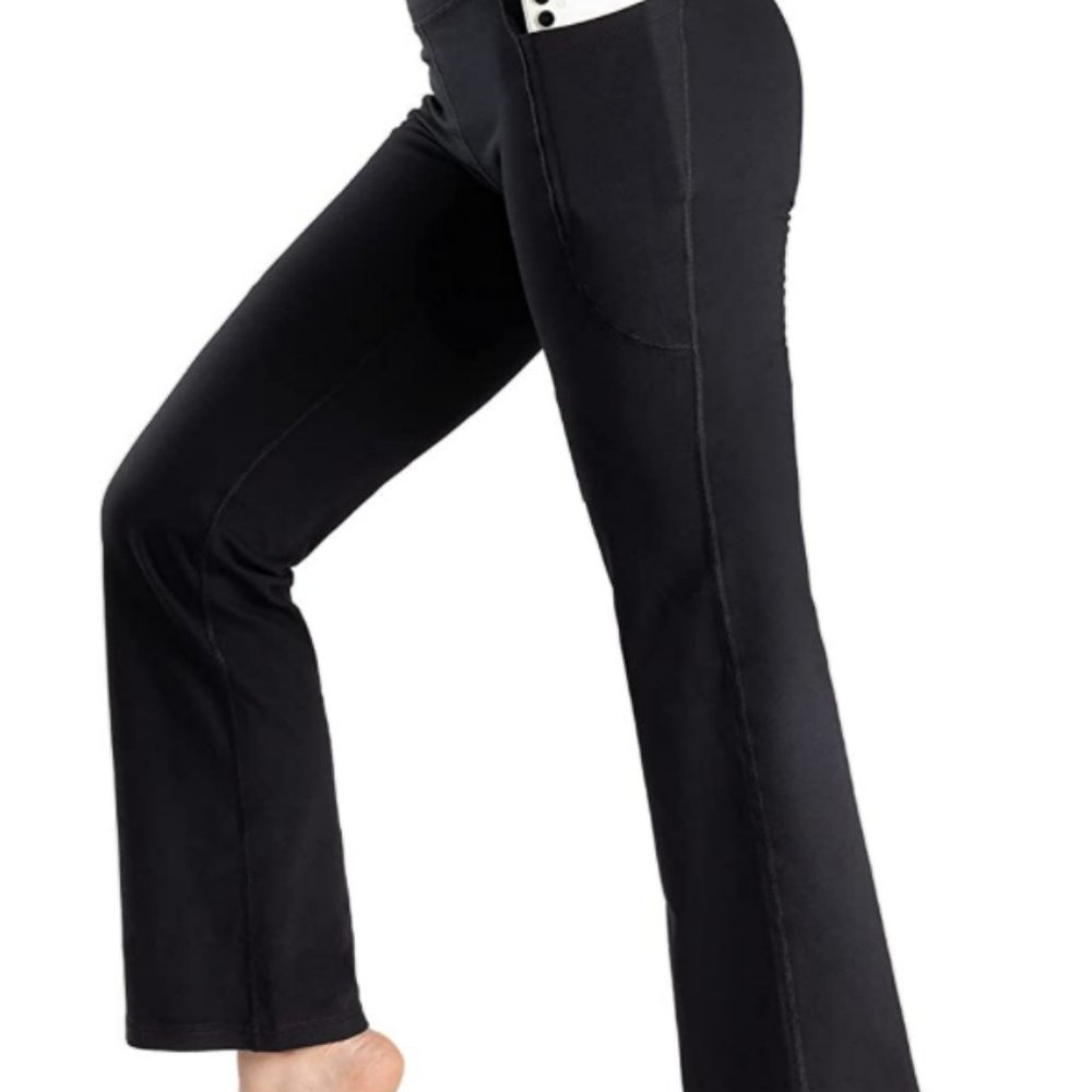 Medium Womens Bootcut Yoga Pants with Pockets